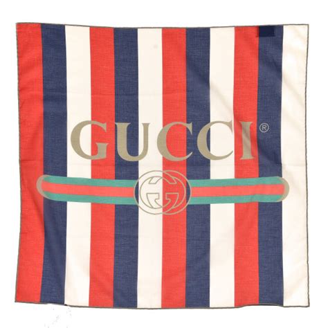 gucci logo sylvie cotton scarf